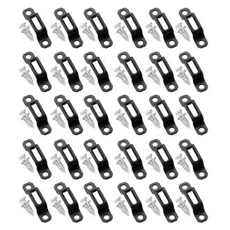 OEM Fijaciones Invisibles Para Muebles, 30 Unidades, Para Media Pasada En Color Negro