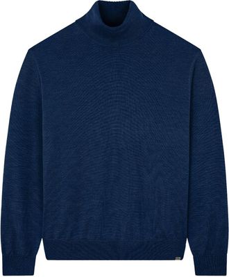 Paul & Shark Wool and silk turtleneck sweater, Man, Blue, Size: XXL