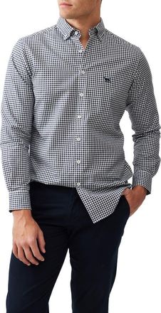 Rodd & Gunn Oxford Bayshore Gingham Sports Fit Shirt in Ink at Nordstrom, Size Xxx-Large