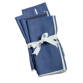 Tag Color Pop Napkin S/4 Blue Multi Cotton Summer at Nordstrom