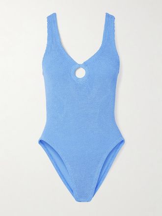Hunza G Costume Da Bagno In Seersucker Celine - Blu