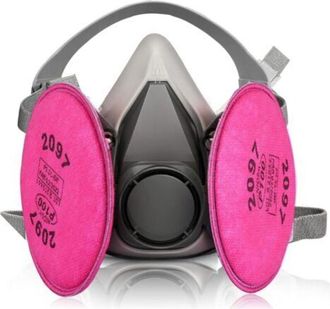 OEM Demi-masque Respiratoire - Compatible Filtres 2097 - Pour Peinture Soudage D&eacute;coupe M&eacute;tallique - 1 Pi&egrave;ce