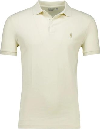 Polo Ralph Lauren Korte Mouw Creme Poloshirt - Heren - Polos - Beige - 2XL - Tops