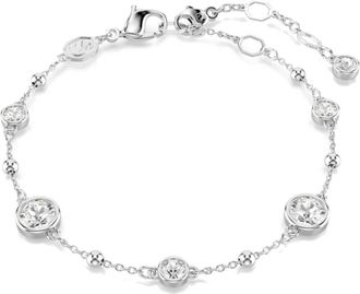 Swarovski Accessoires, Dames, Grijs, ONE Size, Zilveren Kristallen Armband, Stijlvol Accessoire