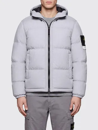 Stone Island Piumino in nylon ripstop imbottito con cappuccio amovibile