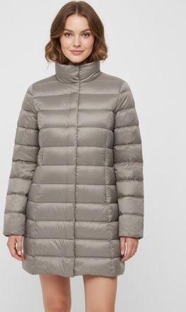 Only Steppmantel ONLY ONLRUBY QUILTED DOWN COAT OTW, Damen, Gr. XL, string, Steppware, Obermaterial: 100% Nylon, unifarben, regular fit, M&auml;ntel Steppmantel