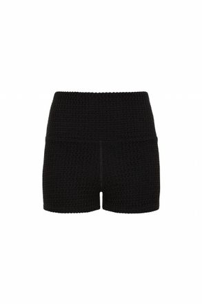 Montce Swim Womens Micro Bike Short In Black Crochet