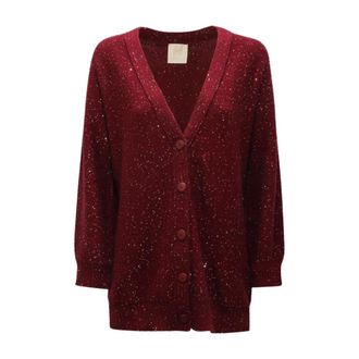 Marella Nerone Cardigan - female - Marella - Cardigans - Red - S - Knitwear