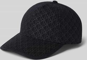 Calvin Klein Cap mit Logo-Muster und Label-Badge in Black, Gr&ouml;&szlig;e 1
