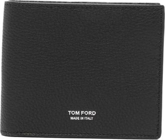 Tom Ford Grain Leather Classic Bifold Wallet - Heren - Portefeuilles - Zwart - ONE Size - Leer - Accessoires