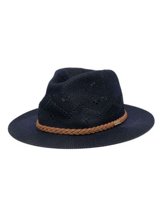 Barbour Flowerdale crochet-knit trilby - Blue