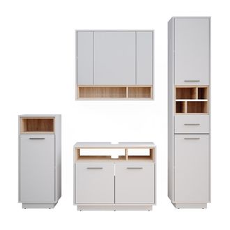 Vicco Conjunto De Muebles De Ba&ntilde;o Beatrice, Blanco, 4 Piezas