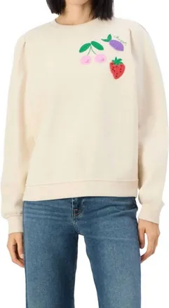 Fab By Fabienne Chapot Fruit Sweatshirt In Oatmeal Melange