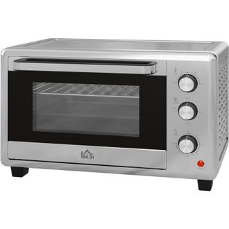 HOMCOM Homcom - Forno Elettrico con 3 Funzioni di Cottura Timer e Temperatura Regolabile