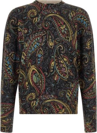 Etro Truien & Vesten, Heren, Veelkleurig, XL, Wol, Crewneck Trui