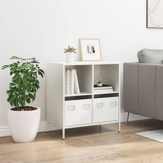 Berkfield Home Sideboard White 68x39x73.5 cm Cold-rolled Steel