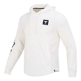Under Armour Project Rock Terry Hoodie Ivory Black 1377428-130