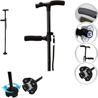 Trade Shop Trade Shop - Bast&oacute;n M&aacute;gico Para Perros 2 Asas Plegables Ajustables Con Linterna