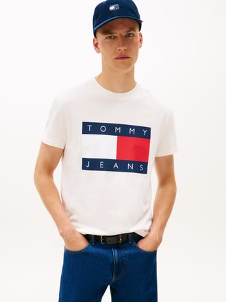 Tommy Jeans T-Shirt TOMMY JEANS, Herren, Gr. XXL, ancient wei&szlig;, Single Jersey, Obermaterial: 100% Baumwolle, bedruckt, unifarben, regular fit normal, Rundhals, ab