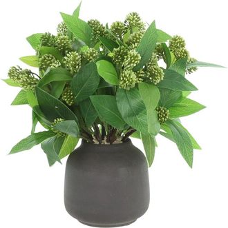 Creative Displays Inc. Handmade Faux Sedum Bush In Fiberstone Vase