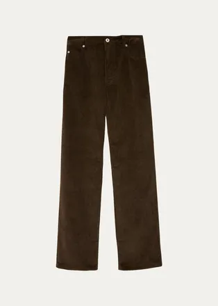 Loewe Mid-Rise Corduroy Straight-Leg Trousers