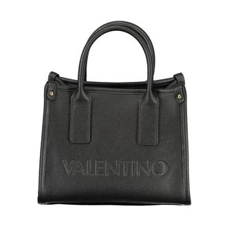 Valentino Handbags, female, Black, Size: ONE SIZE Polyethylene Handbag with Textured Finish