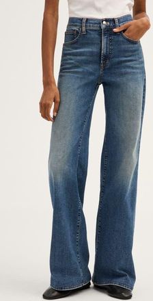 Madewell Super Stretch Denim Wide Leg Jeans in Sunnyside Wash at Nordstrom, Size 27