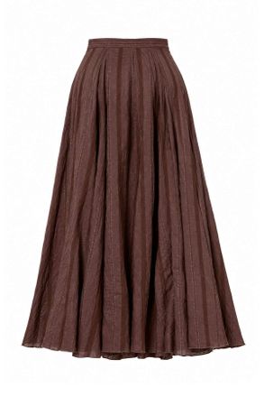 Trendyol Modest Dames Bruin Effen Maxi Skater Modest Rokken