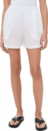 Mikoh Swimwear Tellaro Linen Shorts In Foam