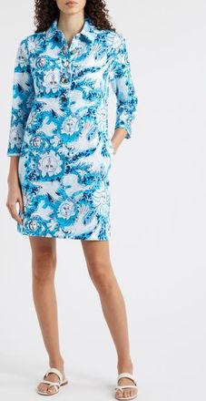 Lilly Pulitzer Gabi Seagull Print Shirtdress in Bellevue Blue Lilly Gulls at Nordstrom, Size Xx-Small
