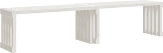 vidaXL Banco de jardín extensible madera pino blanco 212,5x40,5x45 cm vidaXL