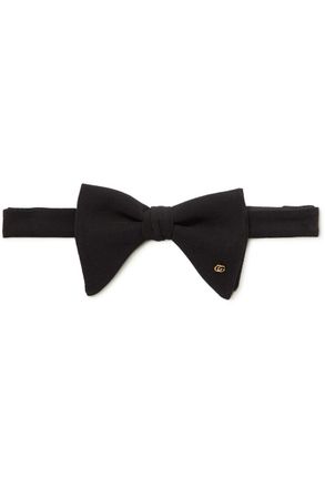 Gucci Pre-Tied Logo-Embellished Silk Crepe de Chine Bow Tie