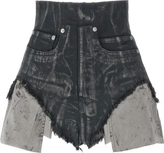Rick Owens Dirt Cutoffs Shorts - Dames - Spijkerrokken - Zwart - M - Katoen - Rokken