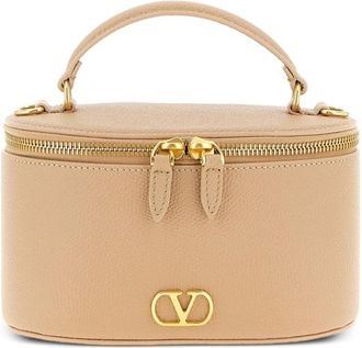 Valentino Garavani Vlogo Signature Leather Vanity Case