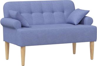 vidaXL Sof&aacute; Amoroso Con Botones Acolchados Azul Jeans 120 X 65 X 79 Cm Vidaxl