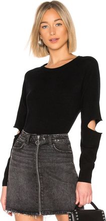 N:Philanthropy Joelle Elbow Cut Sweater In Black Cut
