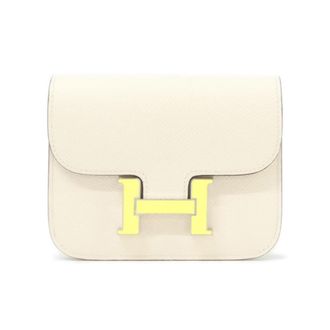 Herm&egrave;s White Epsom Leather Wallet (Bi-Fold) (Pre-Owned)