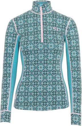 Kari Traa Rose Half-Zip Merinounterw&auml;sche f&uuml;r Damen | t&uuml;rkis