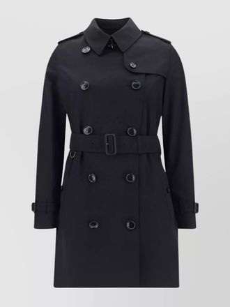 Burberry cotton short double-breasted trench coat
