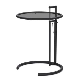 ClassiCon Adjustable Table E1027, schwarz / Parsolglas grau