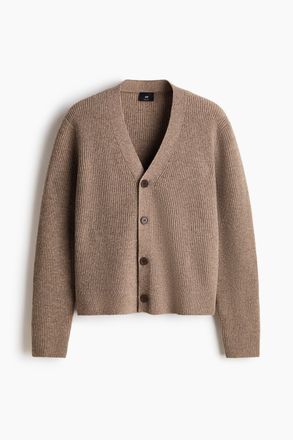 H&M Cardigan aus Wolle in Regular Fit - Beige