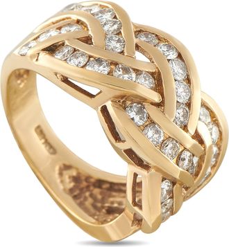 Luxury Bazaar 14K Yellow Gold 1.14ct Diamond Woven Ring MF09-063026