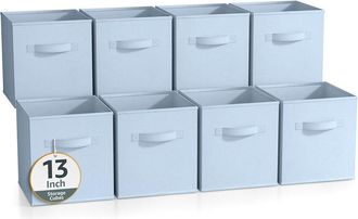 Sorbus 13In 8 Pack Collapsible Fabric Storage Bins