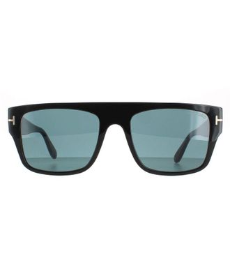 Tom Ford Square Mens Shiny Black Blue Dunning FT0907 - One Size