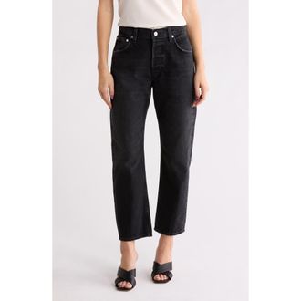 Citizens Of Humanity Winslow Low Rise Regenerative Cotton Boyfriend Jeans in Raine Washed Black at Nordstrom, Size 31