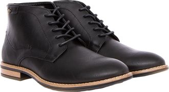 Duck and Cover Heren Glutinosa Leren Chukka Laarzen (Zwart)