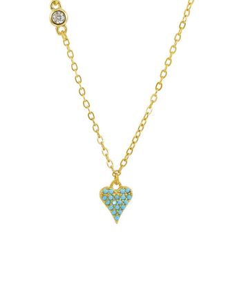 Savvy Cie Jewels Silver Cz Drop Necklace