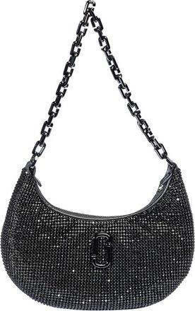 Marc Jacobs The Rhinestone Small Curve - Dames - Schoudertassen - Zwart - ONE Size - Leer - Tassen