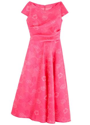 Talbot Runhof Floral-jacquard Midi Dress - Pink - 38 (UK12 / M)