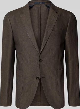 Joop Slim Fit 2-Knopf-Sakko aus Leinen Modell Hoverest in Schoko, Gr&ouml;&szlig;e 102